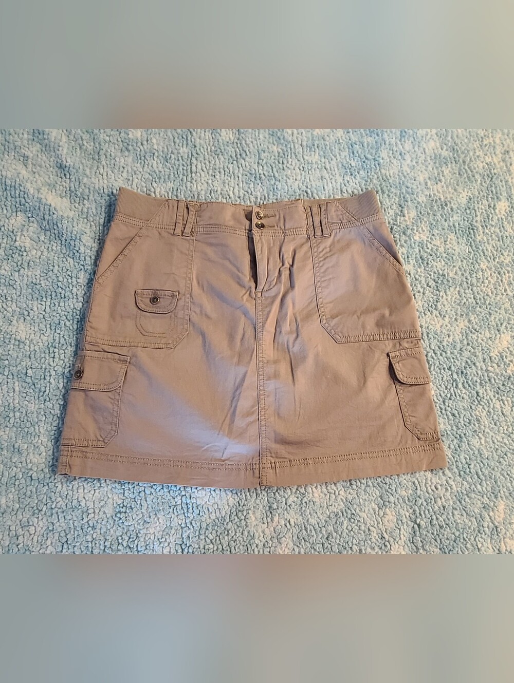 Women’s Sonoma Sz 8 Dark Gray/Olive Green Cargo-Style Skort-See Note